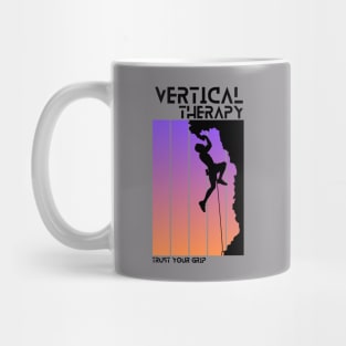 Vertical Therapy - Trust your grip | Climbers | Climbing | Rock climbing | Outdoor sports | Nature lovers | Bouldering Mug